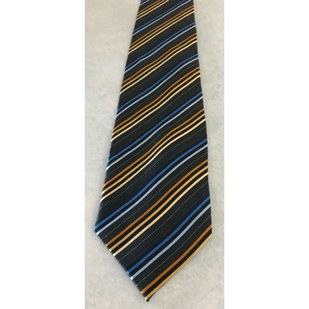 Croft & Barrow Men's Tie Necktie 100% Silk Stripe Multicolor Career Office Wear